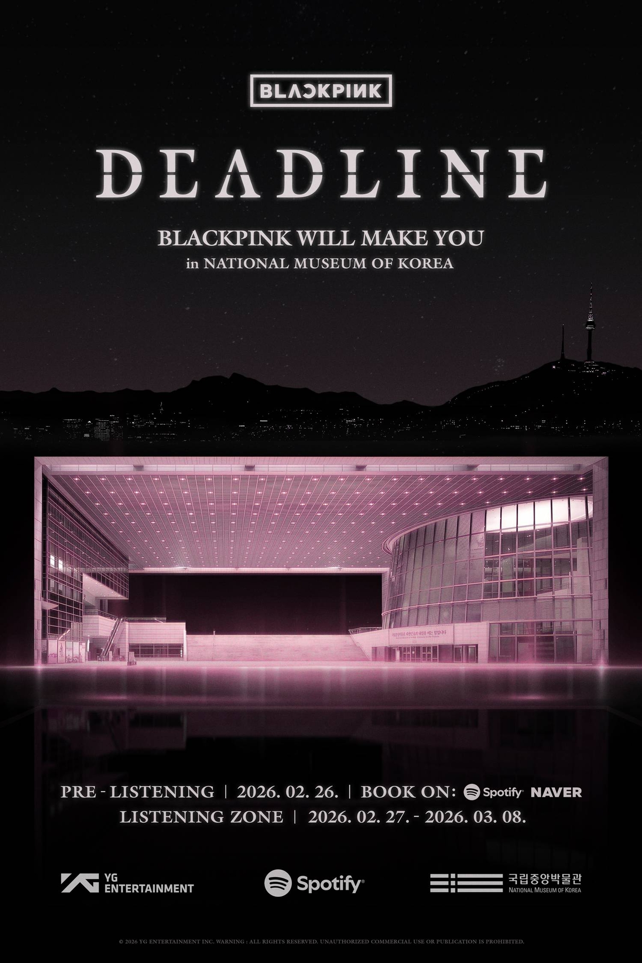 Poster quảng bá dự án National Museum of Korea x Blackpink. Ảnh: YG Entertainment