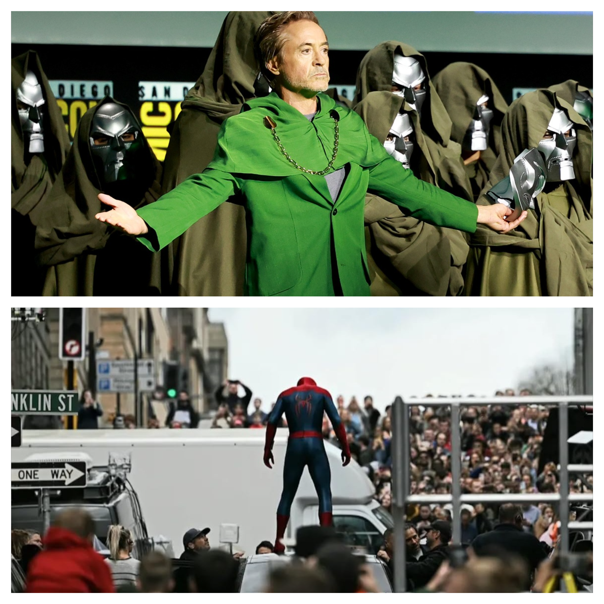 Phim siêu anh hùng gồm Avengers: Doomsday (trên) và Spider Man : Brand New Day (dưới)