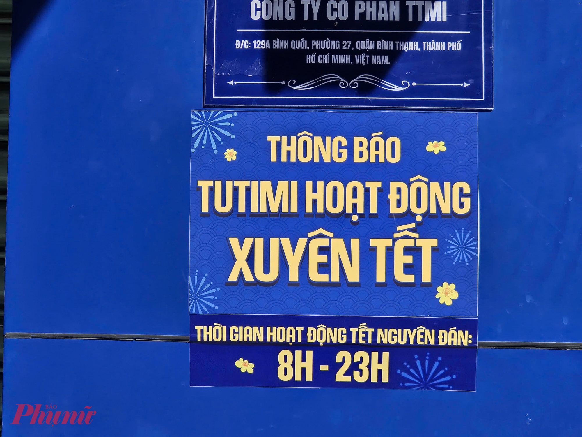 Hệ thống trà sữa Tutimi thông báo bán xuyên tết phục vụ người dân.