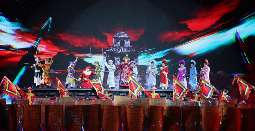 Hoàng đế Quang Trung tiến quân ra Bắc - Ảnh: Dũng Phương.