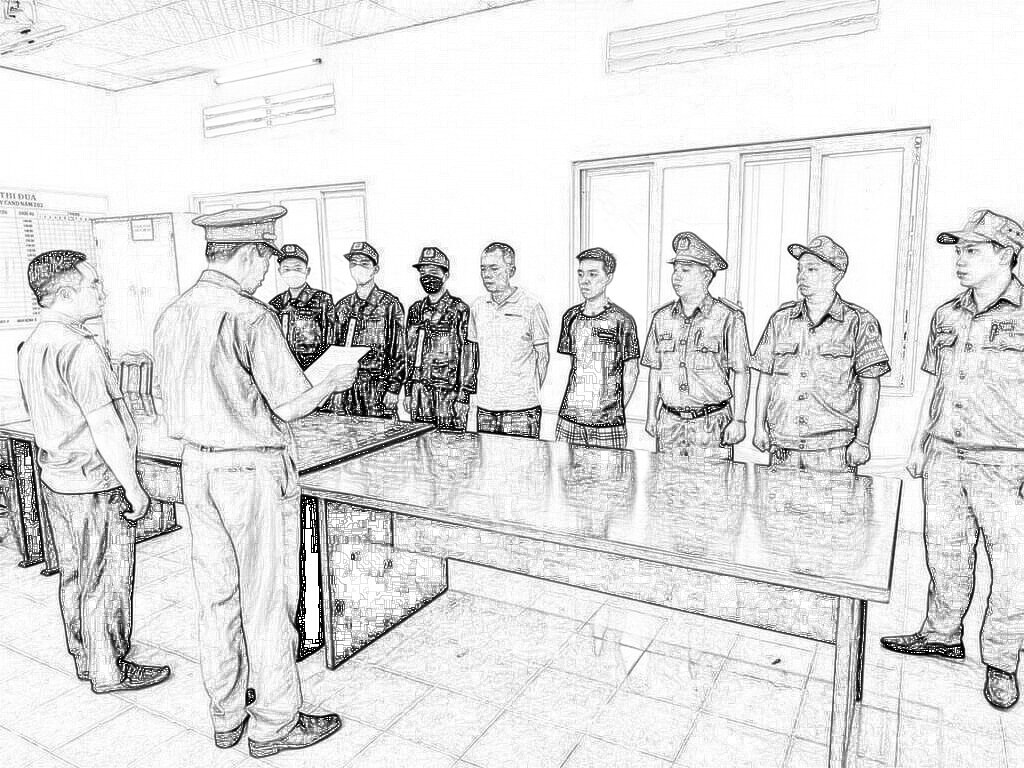 2 đối tượng lúc bị bắt khẩn cấp. Ảnh: CACC