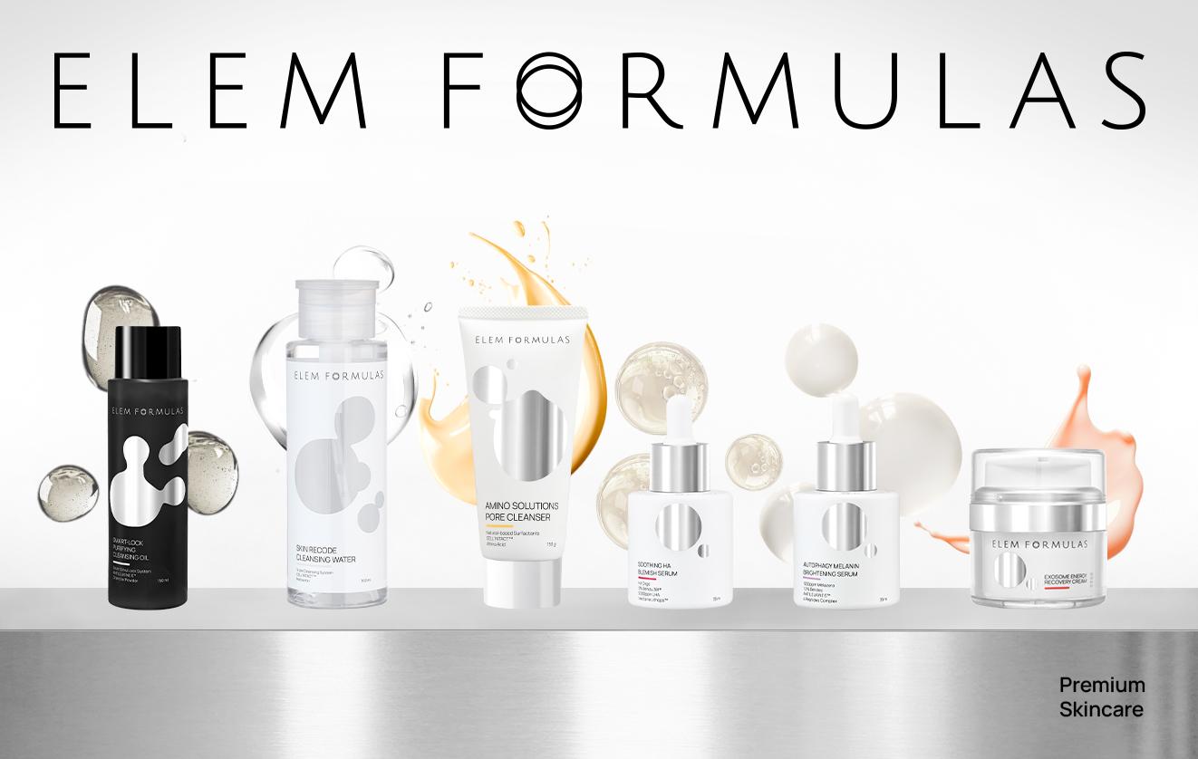 Cận chất của bộ sản phẩm chăm sóc da thương hiệu ELEM FORMULAS - Số GPQC: 323/2026/XNQC-YTHCM