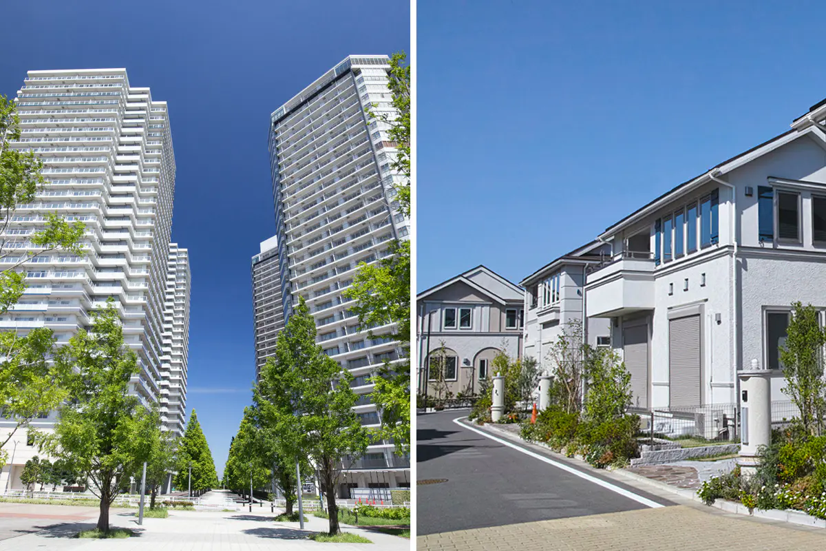 Mua chung cư hay nhà đất là bài toán nan giải đối với không ít người - Ảnh: Japan Property