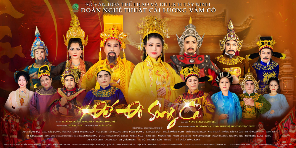 Poster giới thiệu vở Đế đô sóng cả trong chuyến lưu diễn miền Bắc của 