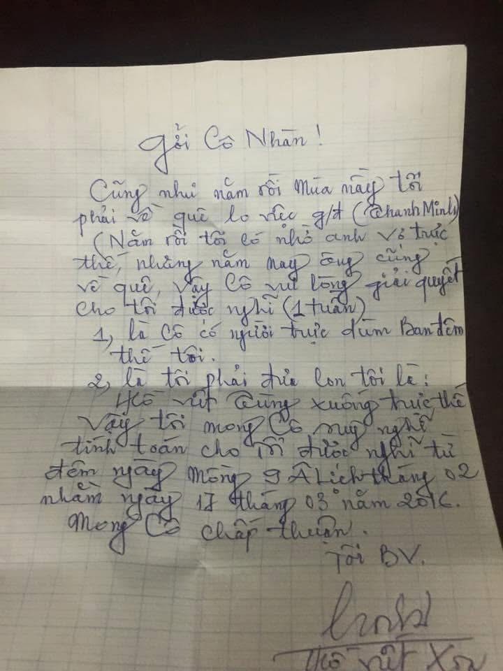 Lá đơn từ 10 năm trước được cô chủ cất trong két như kỷ niệm quý (Ảnh mạng xã hội Threads)