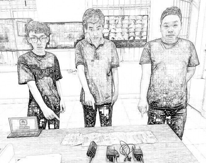 3 đối tượng bị bắt. Ảnh: CACC