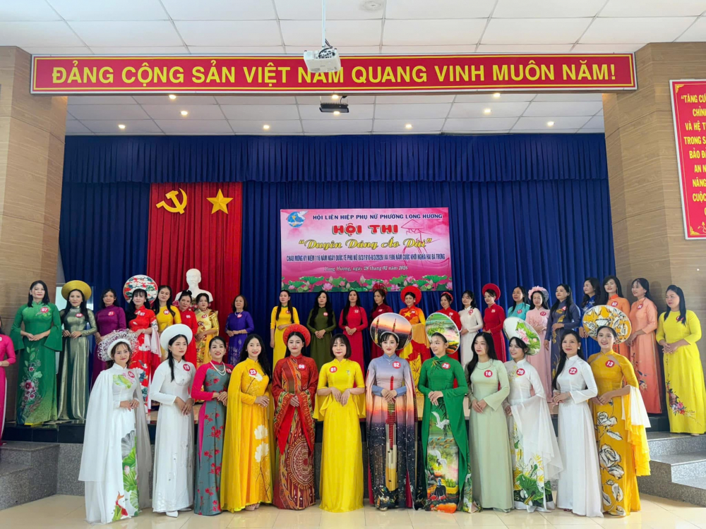 Hội LHPN phường tổ chức Hội thi “Duyên dáng áo dài” năm 2026 lan toả hình ảnh chiếc áo dài 