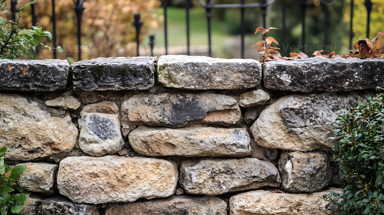 5 lựa chọn hàng rào độc đáo và bền vững cho khu vườn Hàng rào đá mang lại nhiều lợi ích ngoài tính bền vững. Ảnh: @Freepik.