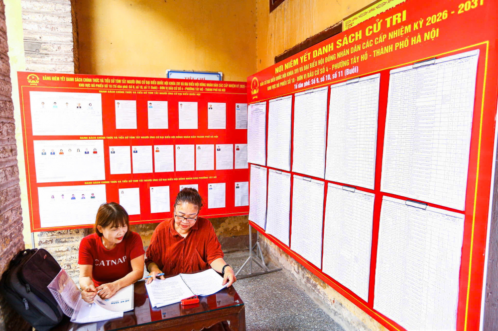 Gửi gắm niềm tin, kỳ vọng vào các nữ ứng cử viên Công tác chuẩn bị cho ngày bầu cử tại phường Tây Hồ, TP Hà Nội - ẢNH: ANH NGỌC