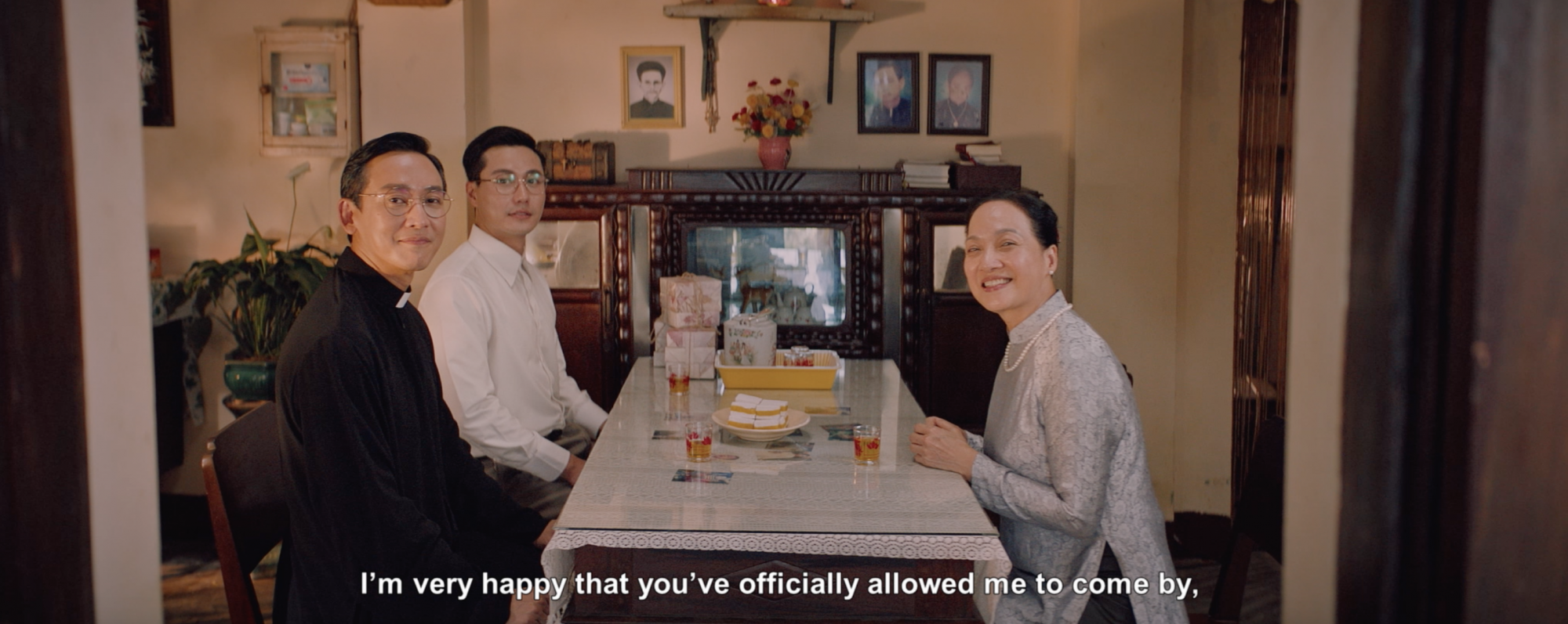 Phim còn có sự tham gia của Hứa Vĩ Văn, Thanh Sơn và NSND Lê Khanh (từ trái qua phải)