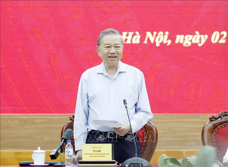 Tổng Bí thư Tô Lâm phát biểu - Ảnh: TTXVN