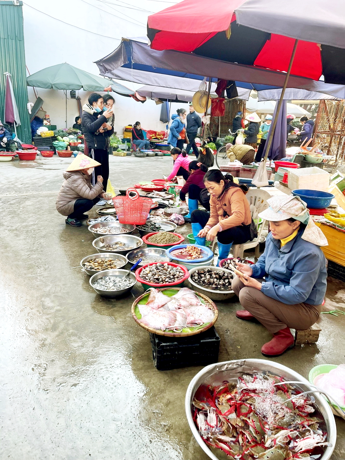 Chợ quê bình dị mà gần gũi - Ảnh do tác giả cung cấp 