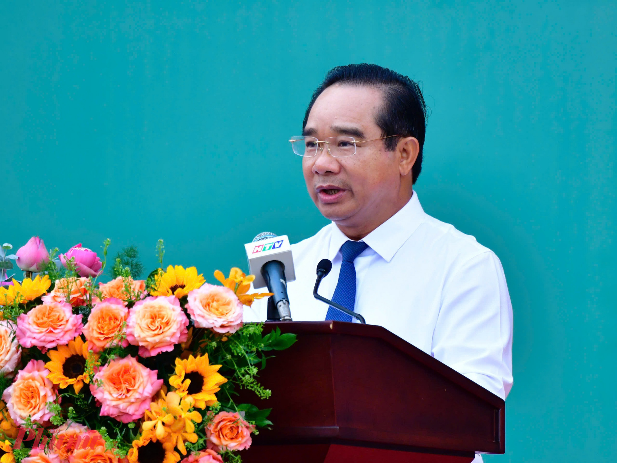 Chủ tịch UBND TP.HCM Nguyễn Văn Được động viên thanh niên giữ vững bản lĩnh, sẵn sàng nhận và hoàn thành mọi nhiệm vụ được giao.