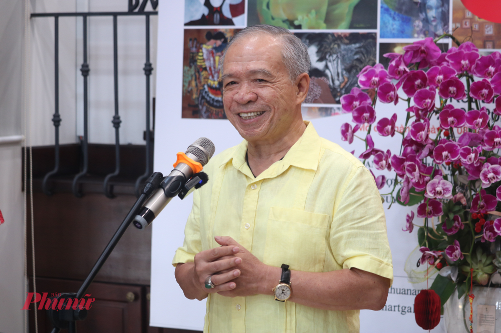 Nhà sưu tập Nghệ thuật Trương Văn Thuận chia sẻ tại ngày khai mạc triển lãm Du Xuân 2026