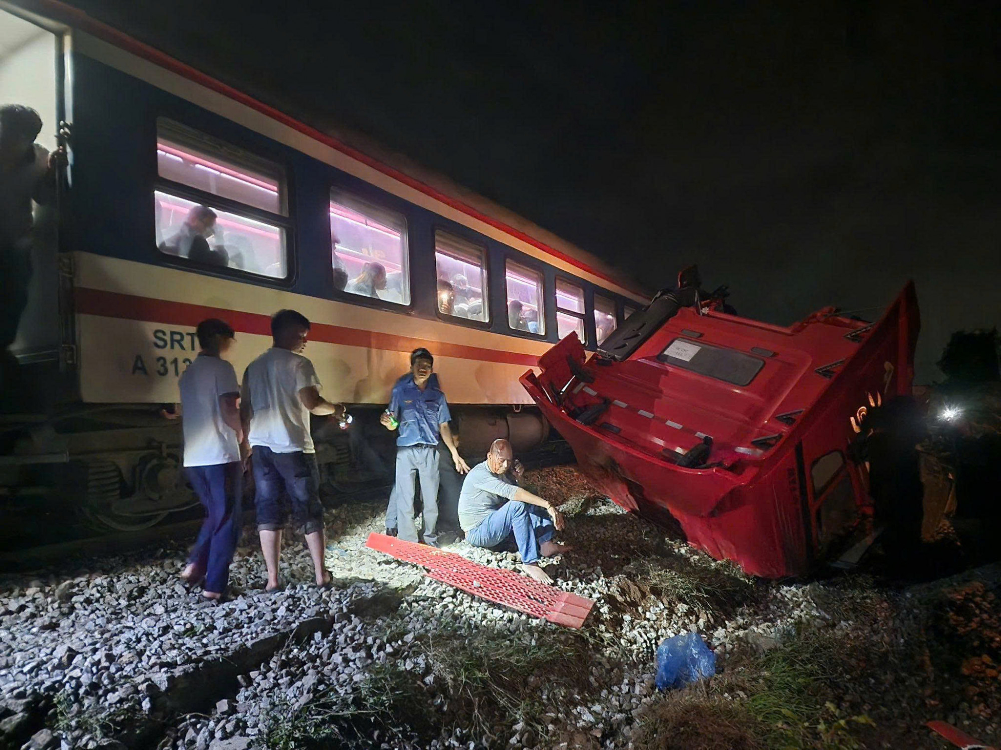 Hiện trường vụ tai nạn_Ảnh: Công an Quảng Ngãi.