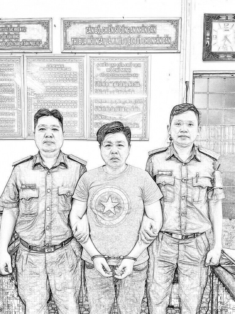 Hiếu thời điểm bị bắt. Ảnh: CA