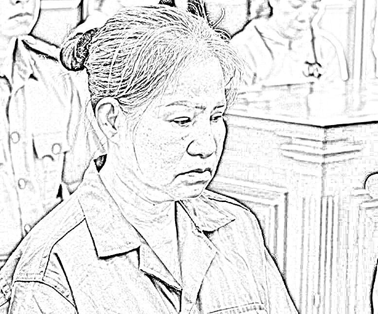 Bị cáo Nguyễn Thị Nga tại phiên toà