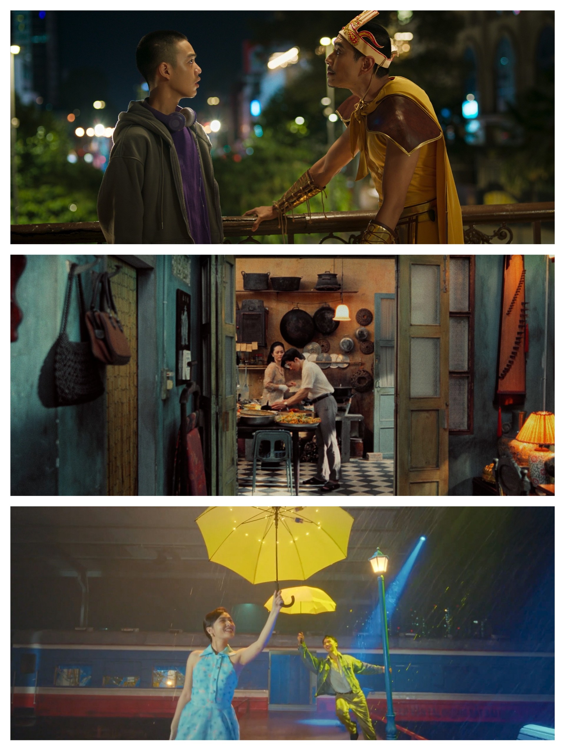 (Từ trên xuống dưới ) Các phim Con kể ba nghe, Quán Kỳ Nam, Cám ơn người đã thức cùng tôi không có chiến dịch truyền thông ồn ào mà chinh phục người bằng chất lượng thực sự (nguồn ảnh: Đoàn phim cung cấp)