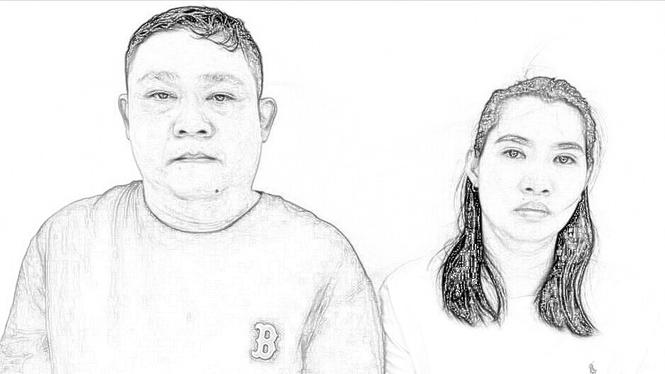 Hai đối tượng thời điểm bị khởi tố. Ảnh: CACC