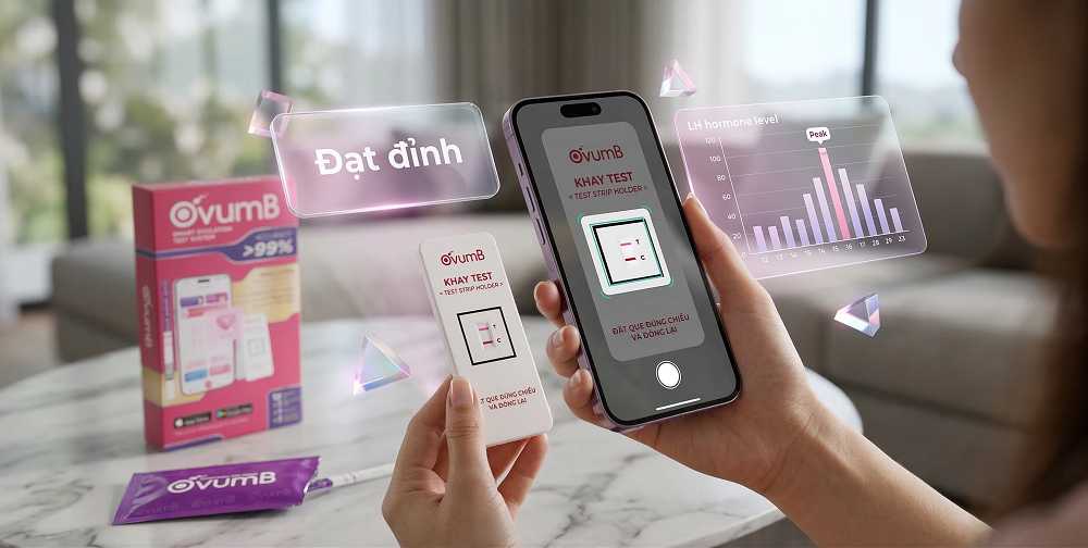 Que thử rụng trứng OvumB bán định lượng thế hệ mới phân tích LH chính xác hơn. Số CKQC: 06/CKQC/2025-TMSC