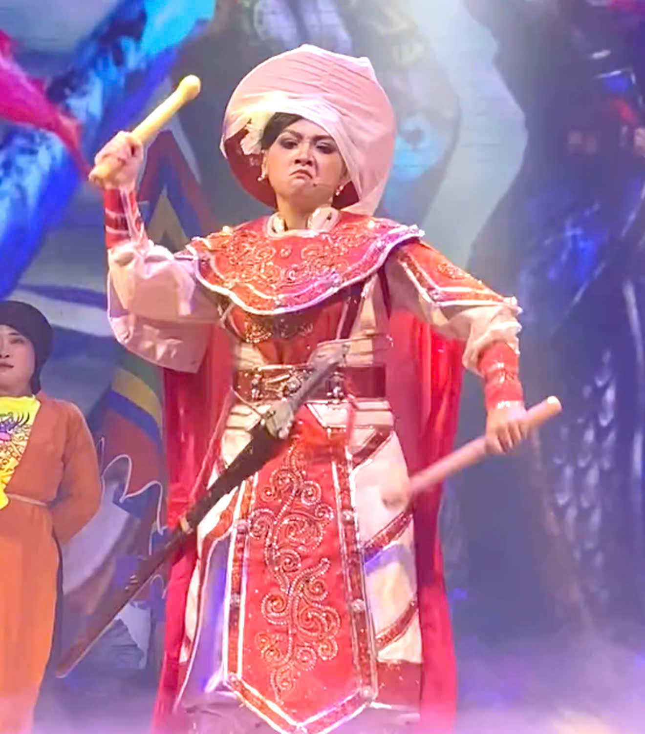 Trích đoạn Tiếng trống Mê Linh của cháu gái cố nghệ si  Vũ Linh khiến khán giả... giật mình