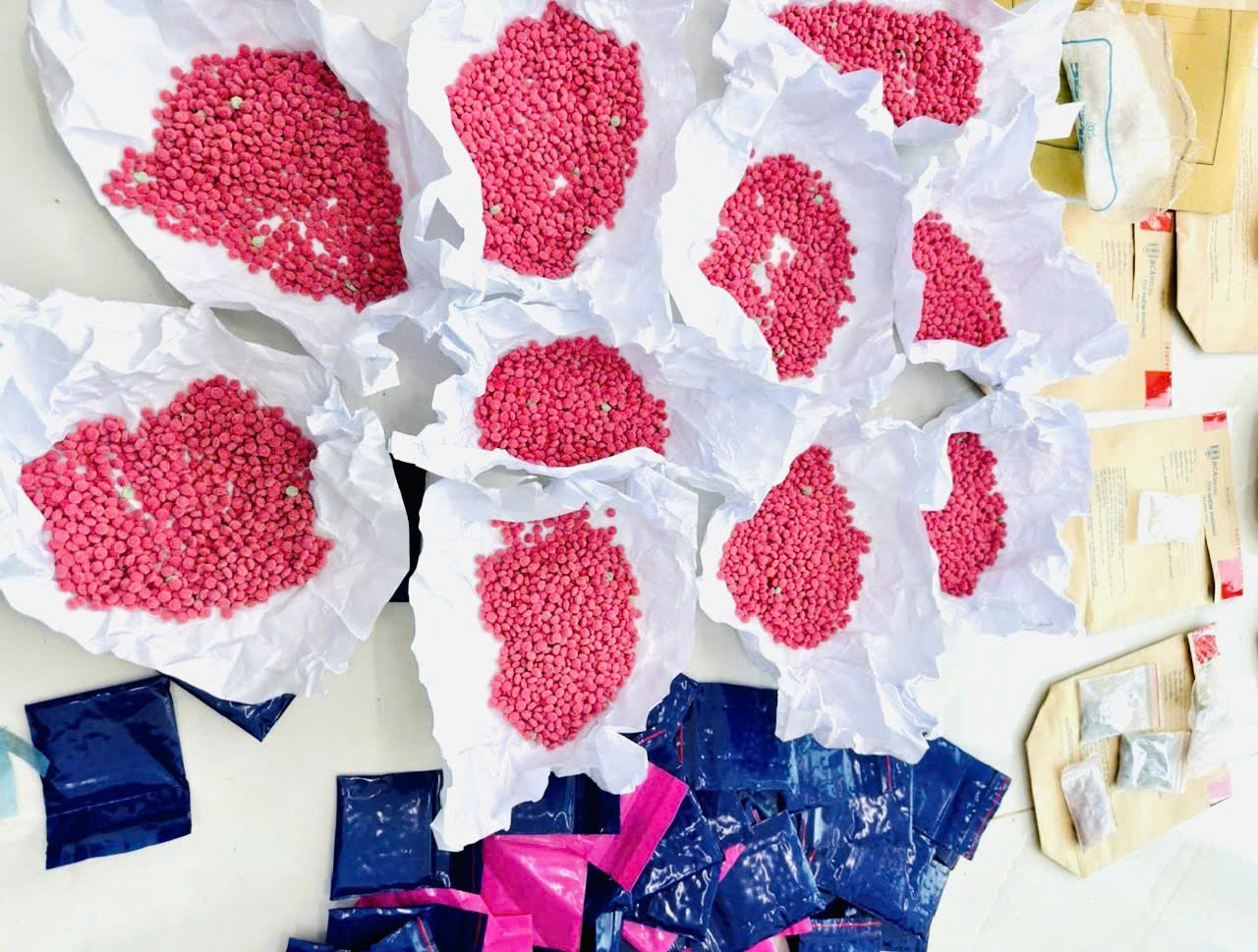 Công an thu giữ 11.673 viên ma túy tổng hợp - ảnh: CACC