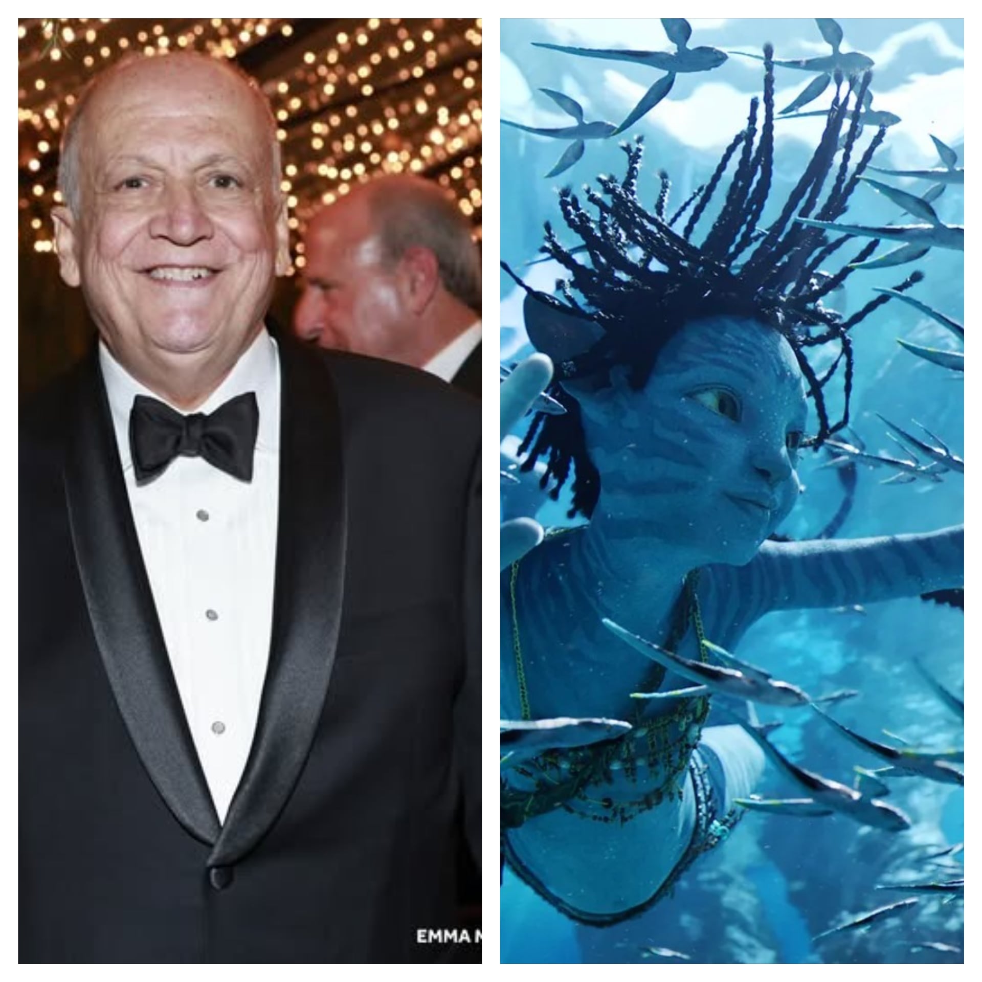 Chú thích Joe Letteri (trái) giành tượng vàng Kỹ xảo xuất sắc với phim Avatar 3: Fire and Ash  (trái)