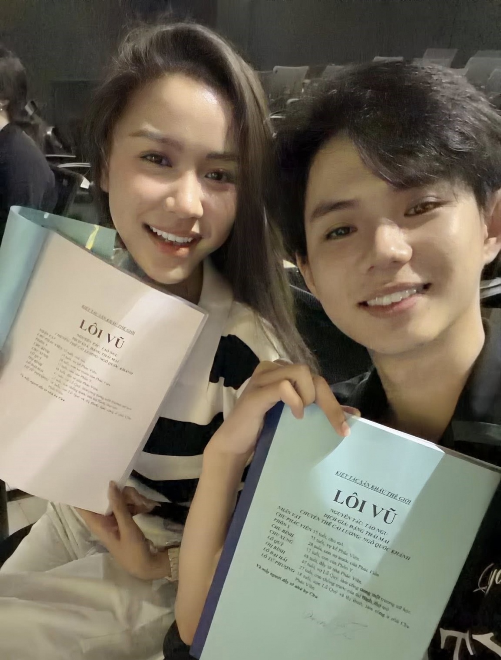 2 diễn viên trẻ Biện Thuy và Vương Quan Trí