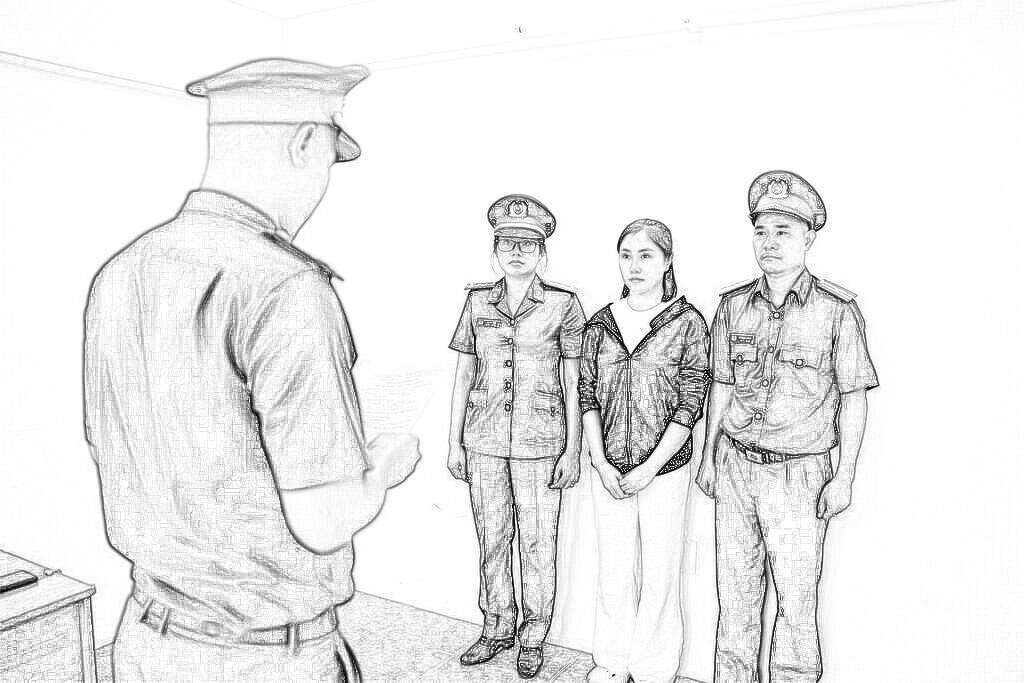 Xuân thời điểm bị bắt. Ảnh: CACC