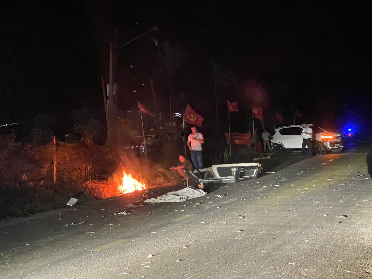 Hiện trường xảy ra vụ tai nạn - ảnh: N.H.