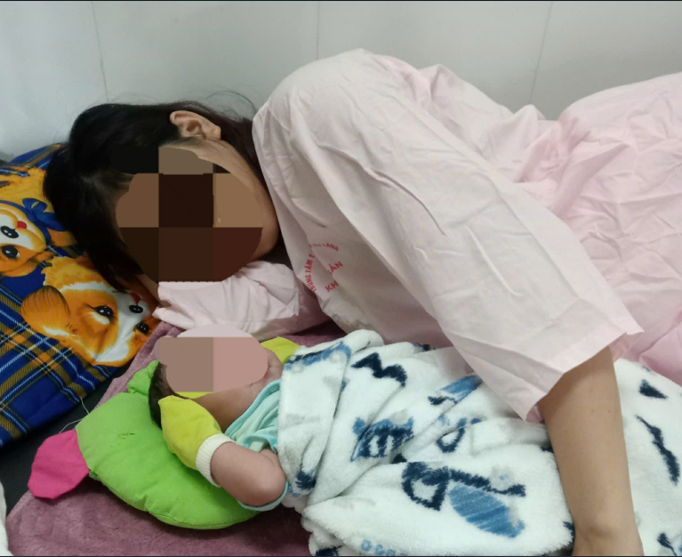 chị K được đến Trung tâm y tế khu vực Hải Lăng để chăm sóc