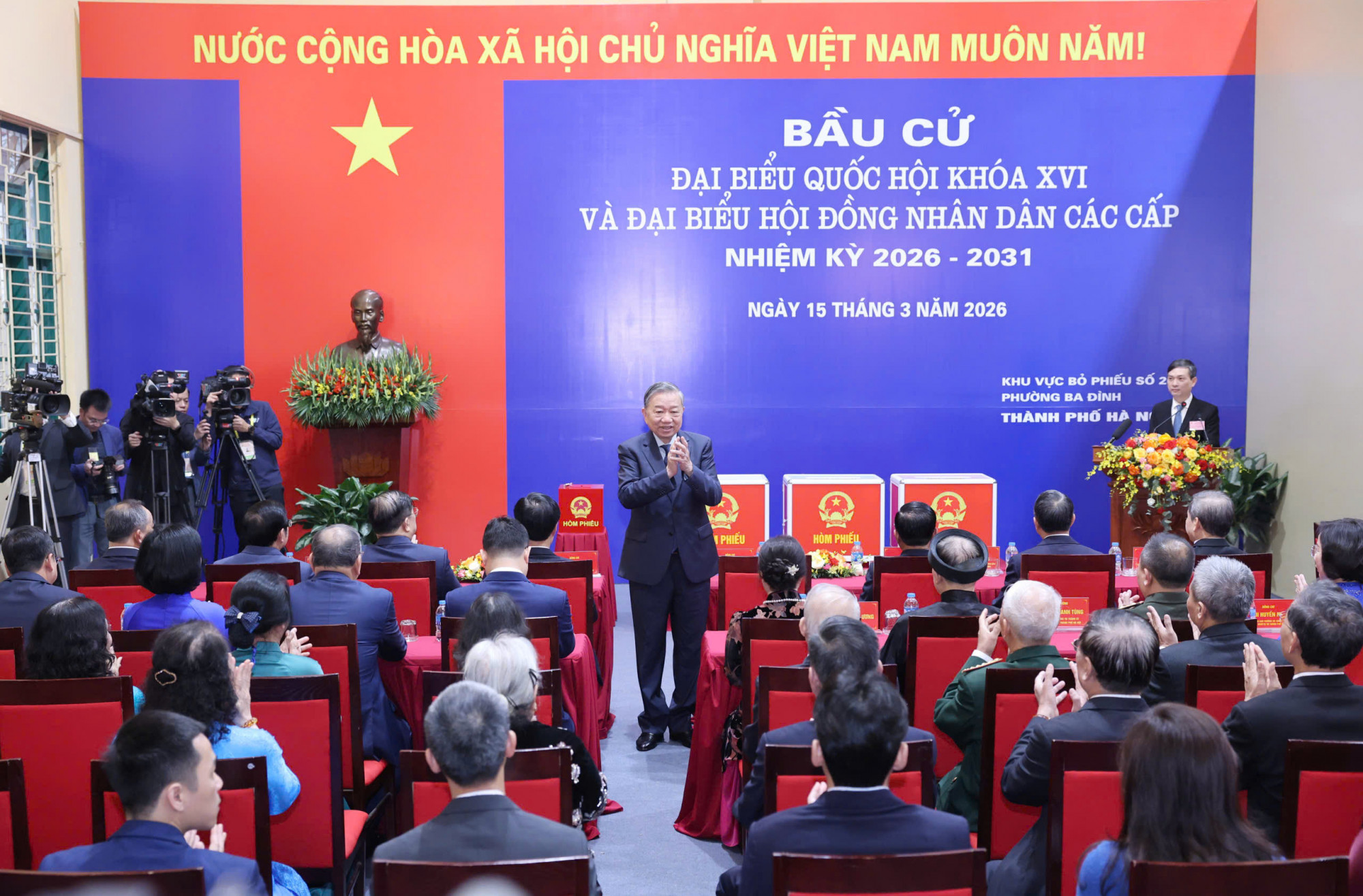 Tổng bí thư Tô Lâm tham gia bỏ phiếu - ảnh: Quang Phúc