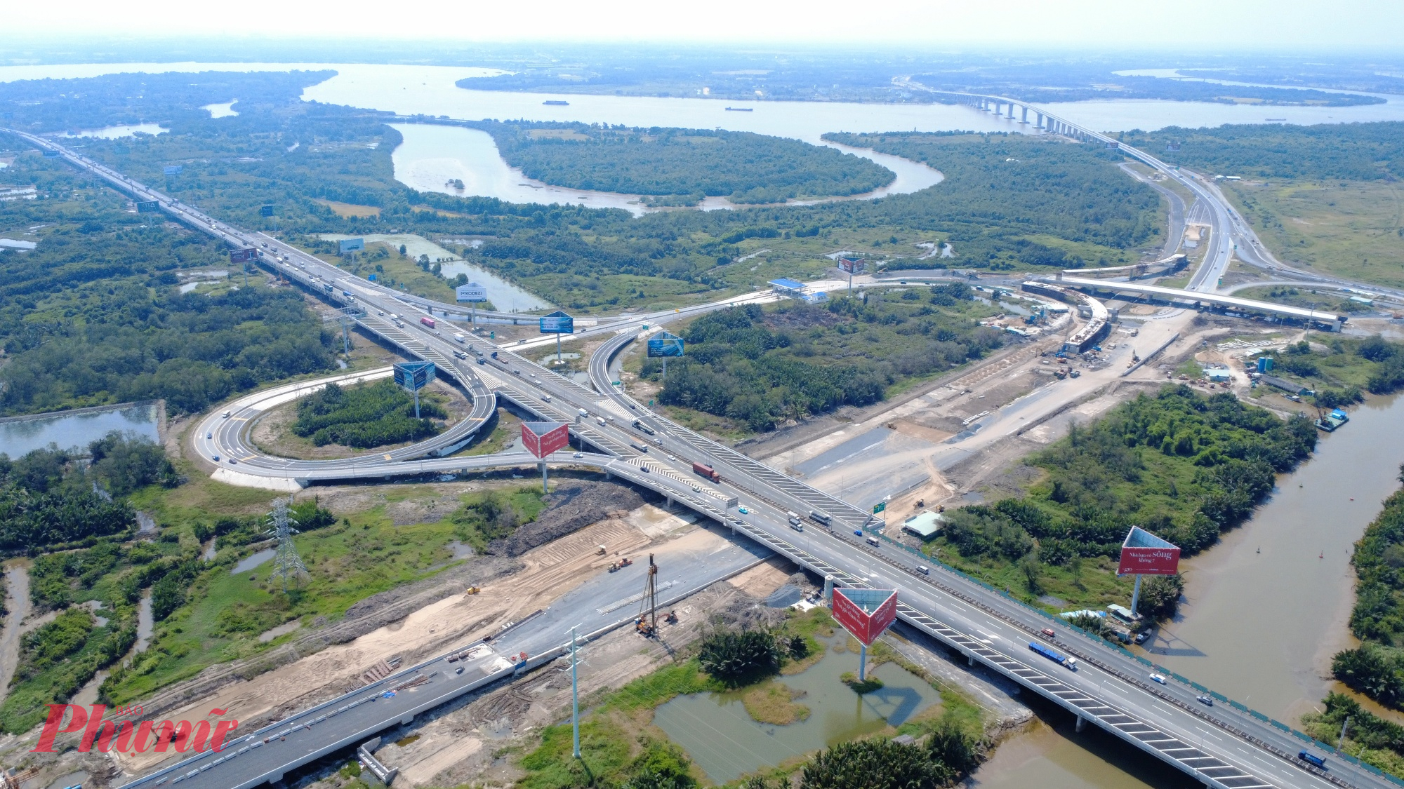 Toàn cảnh nút giao Long Trường, TPHCM với Vành đai 3 - cao tốc HLD - cầu Nhơn Trạch