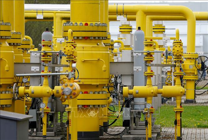 Trong ảnh: Trạm trung chuyển khí đốt ở Rembelszczyzna, gần Warsaw (Ba Lan). Ảnh: AFP/TTXVN