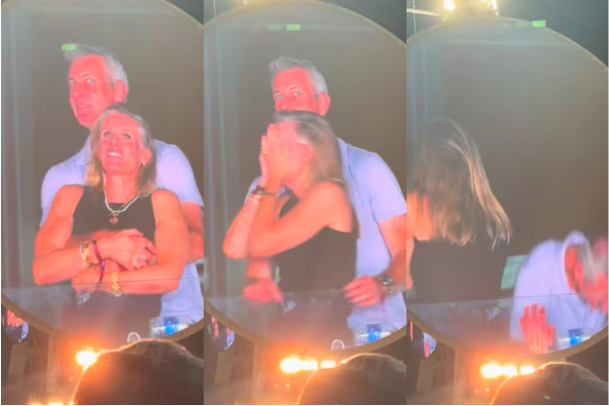 Clip Kristin Cabot được CEO ôm từ phía sau, nhún nhảy tại một đêm nhạc lan truyền chóng mặt