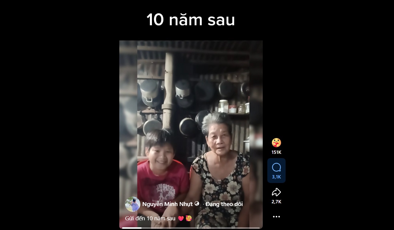 Clip Gửi đến 10 năm sau của cậu bé Nguyễn Minh Nhựt đang nhận được sự quan tâm lớn của cộng đồng mạng (ảnh cắt từ clip)