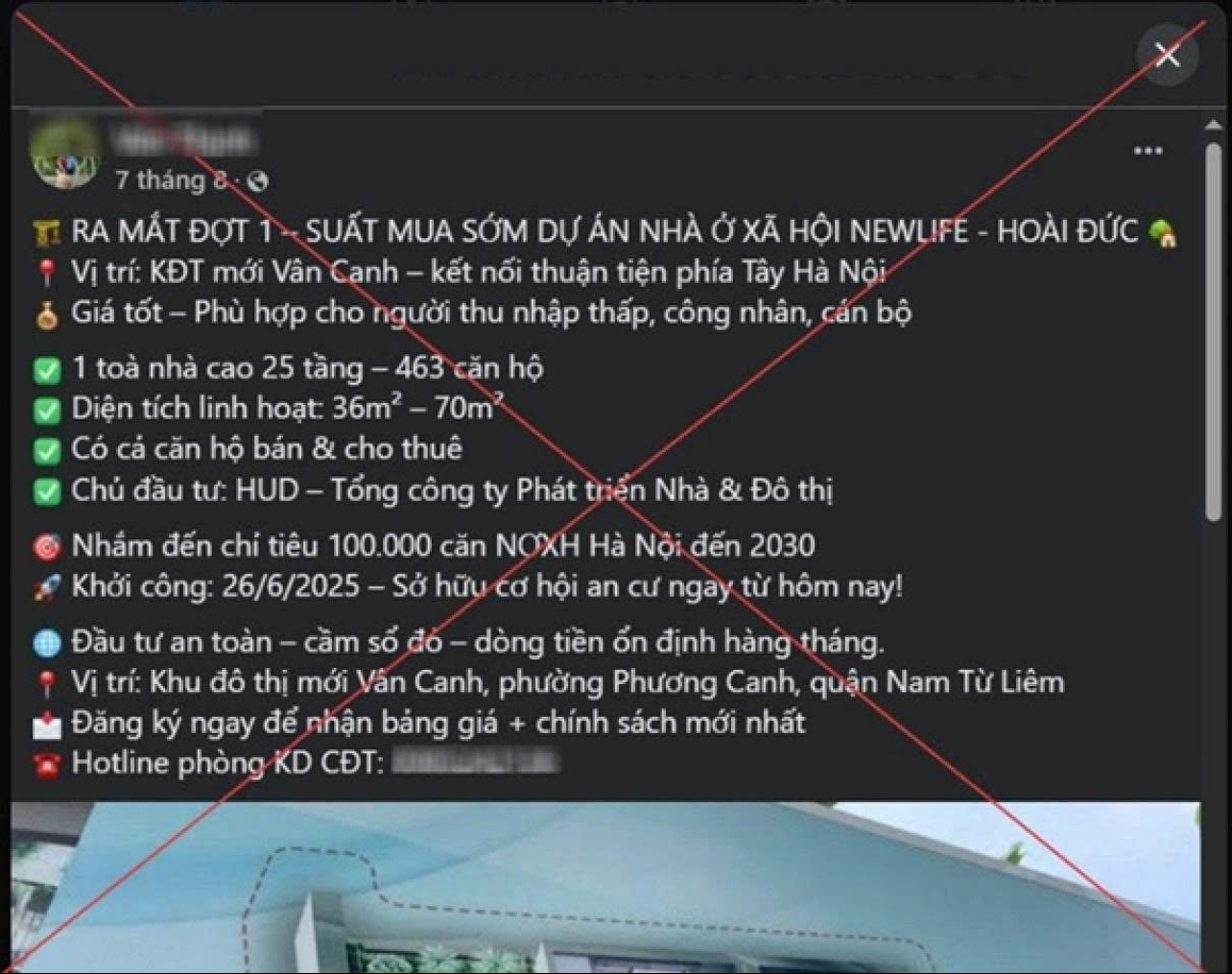 Thông tin đăng tải trên MXH. Ảnh: Công an cung cấp