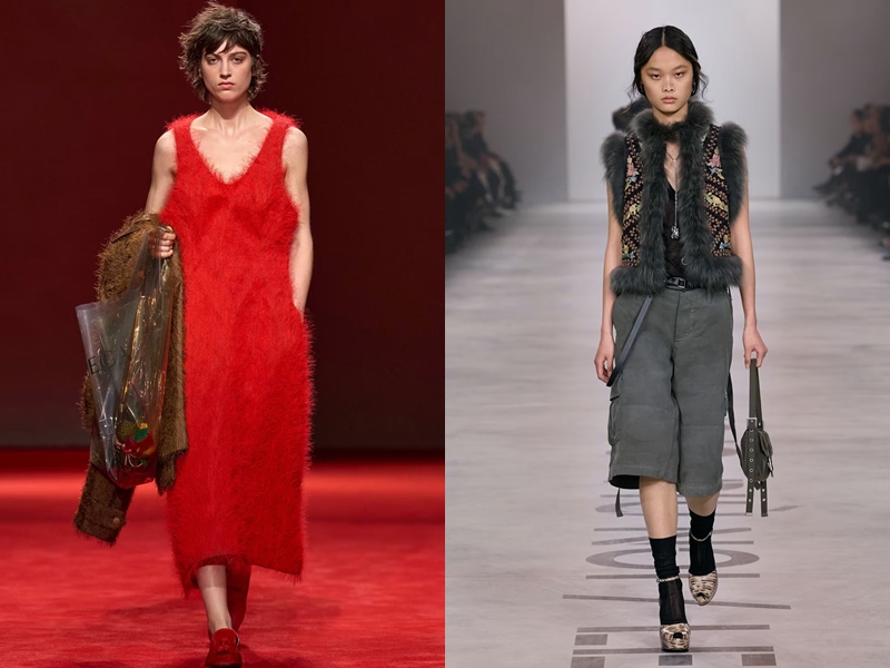 Bottega Veneta (trái) và Fendi (phải) 