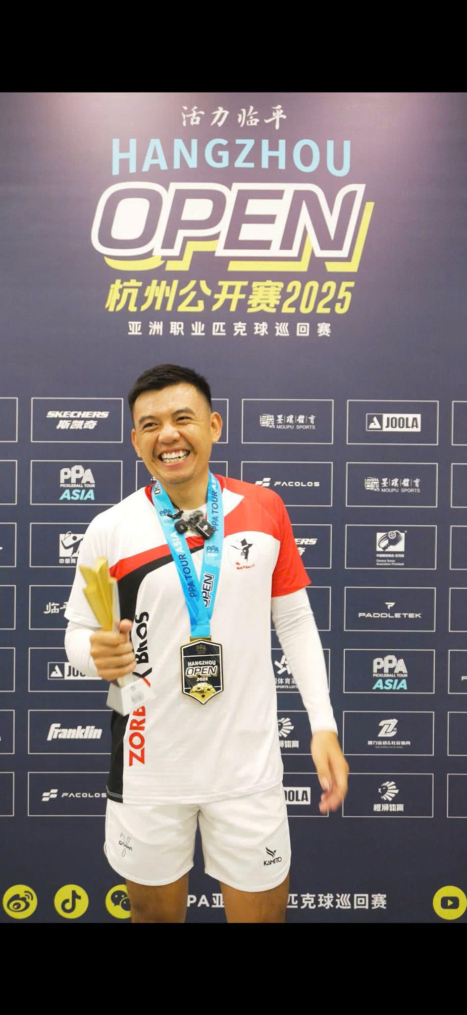 Lý Hoàng Nam hạnh phúc với chức vô địch tại Hàng Châu mở rộng 2025