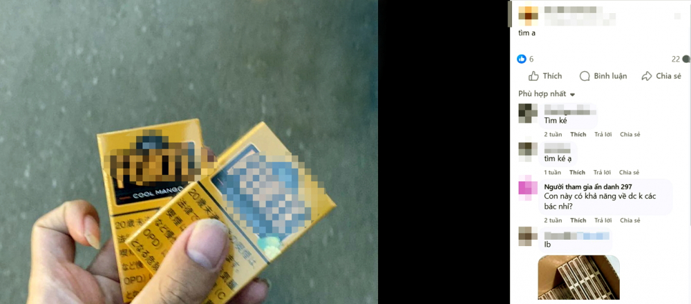 Học sinh đua nhau sưu tầm thuốc lá thơm Loại thuốc lá có xuất xứ từ Indonesia mà K. và bạn bè đua nhau tìm kiếm - Ảnh chụp màn hình