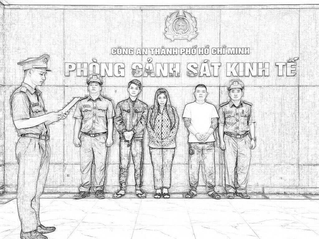 3 đối tượng tại cơ quan điều tra. Ảnh: CACC