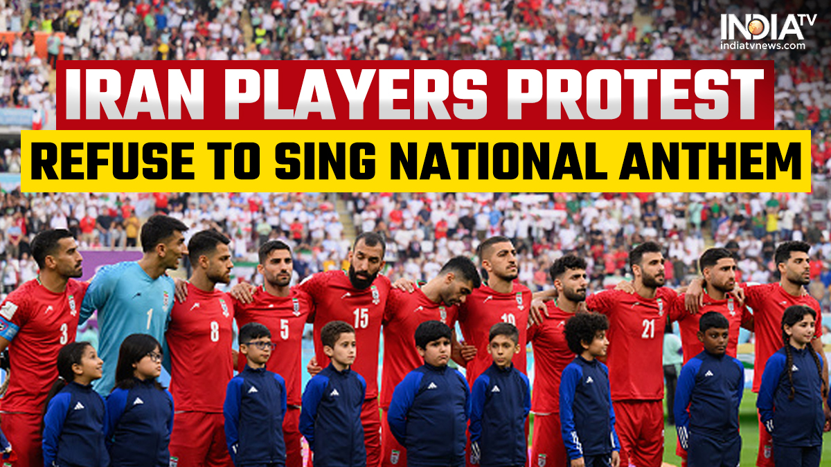 Khi Iran không chỉ đá một trận bóng Đội tuyển bóng đá nam Iran từng từ chối hát quốc ca tại World Cup 2022 - Ảnh: indiatvnews