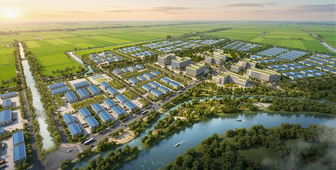 Phối cảnh Khu công nghiệp Vàm Cống 