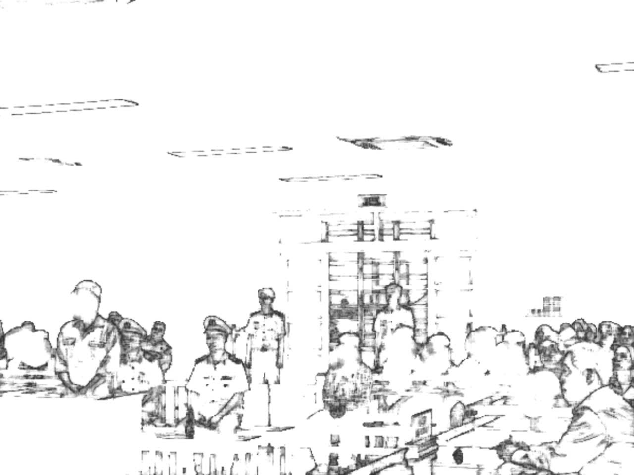 Toàn cảnh phiên tòa - ảnh: T.T.