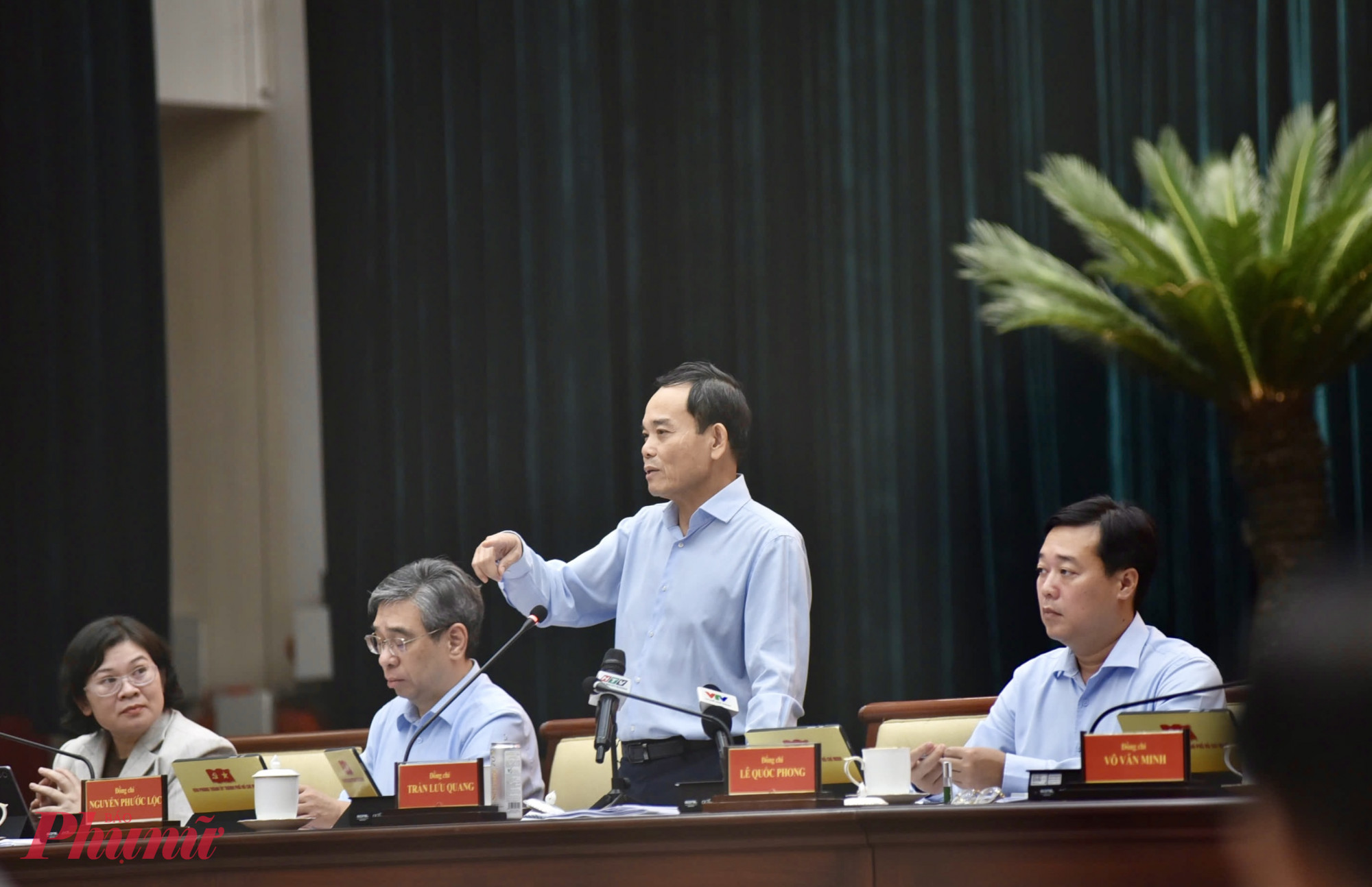 Bí thư Thành ủy TPHCM Trần Lưu Quang phát biểu kết luận hội nghị - Ảnh: Thanh Tâm