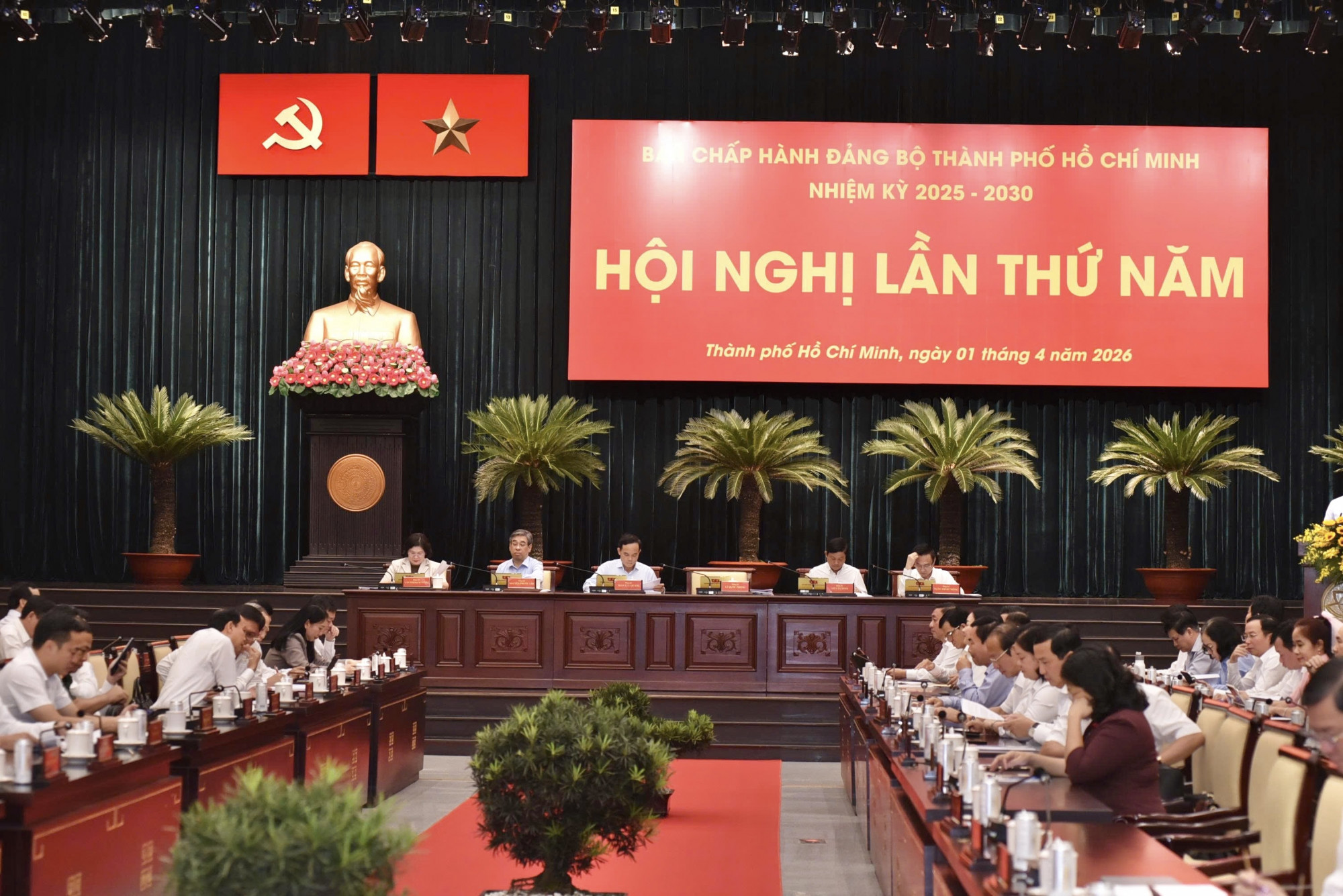 Hội nghị lần thứ 5 Ban Chấp hành Đảng bộ TPHCM khóa I, nhiệm kỳ 2025-2030 - Ảnh: Thanh Tâm