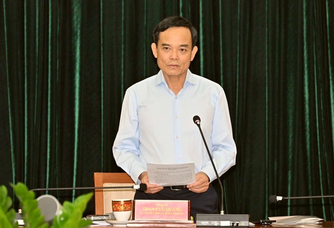 Bí thư Thành ủy TPHCM Trần Lưu Quang phát biểu khai mạc cuộc họp