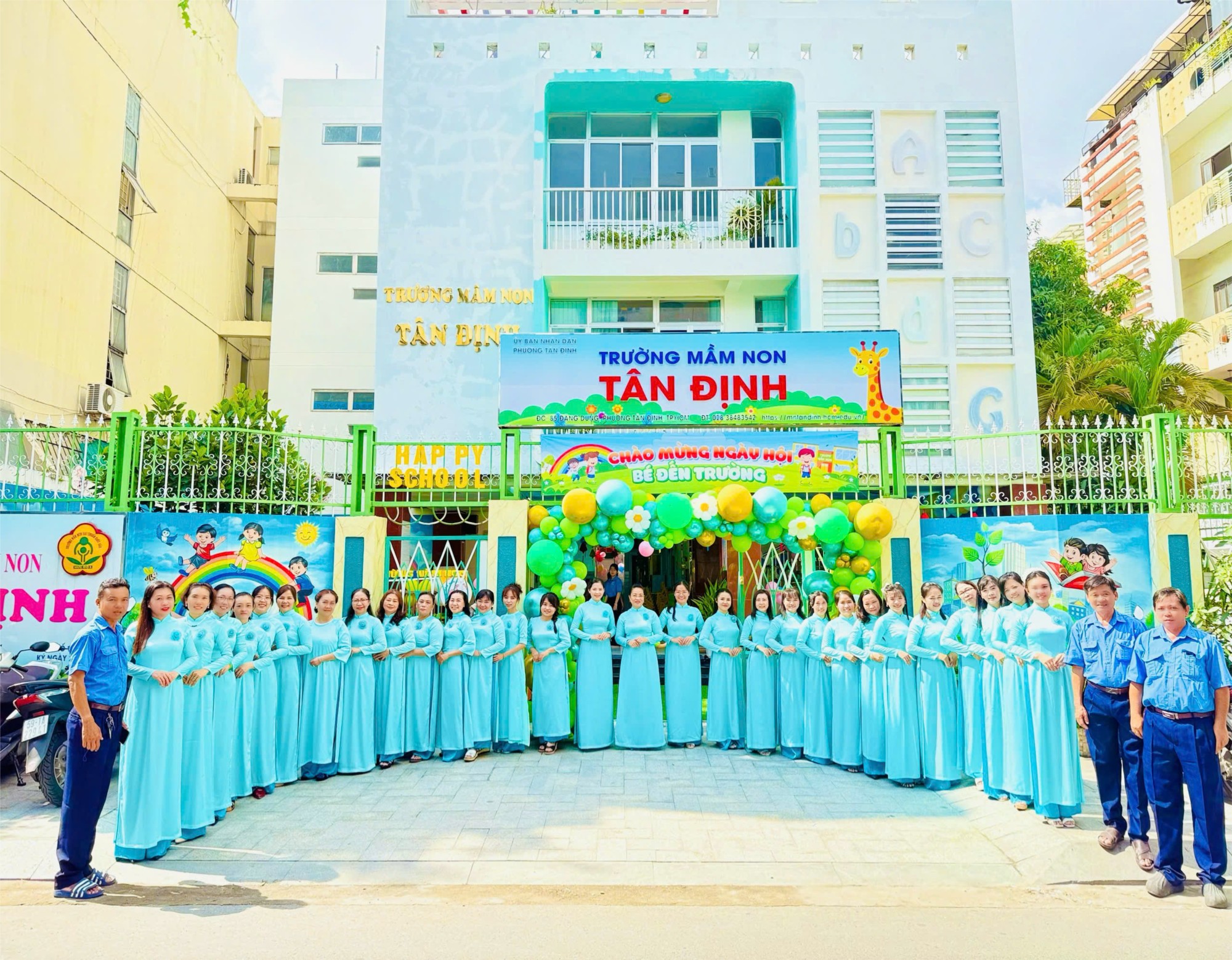 Chú thích ảnh: Trường mầm non Tân Định (phường Tân Định) là một trong những trường chính thức được công nhận trường đạt chuẩn quốc gia mức độ 1 - Ảnh: NT