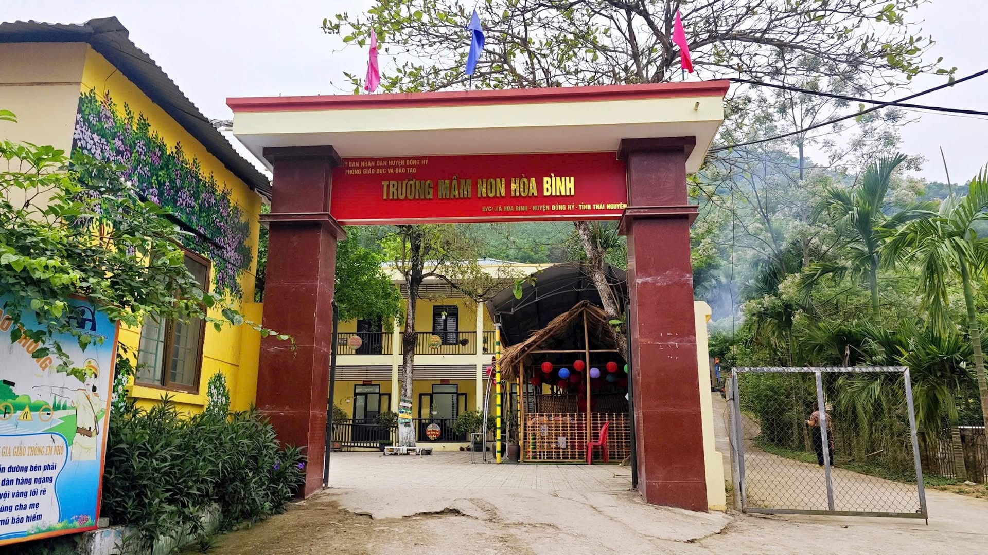 Trường Mầm non Hòa Bình xã Văn Lăng, nơi xảy ra sự việc. Ảnh: N.T