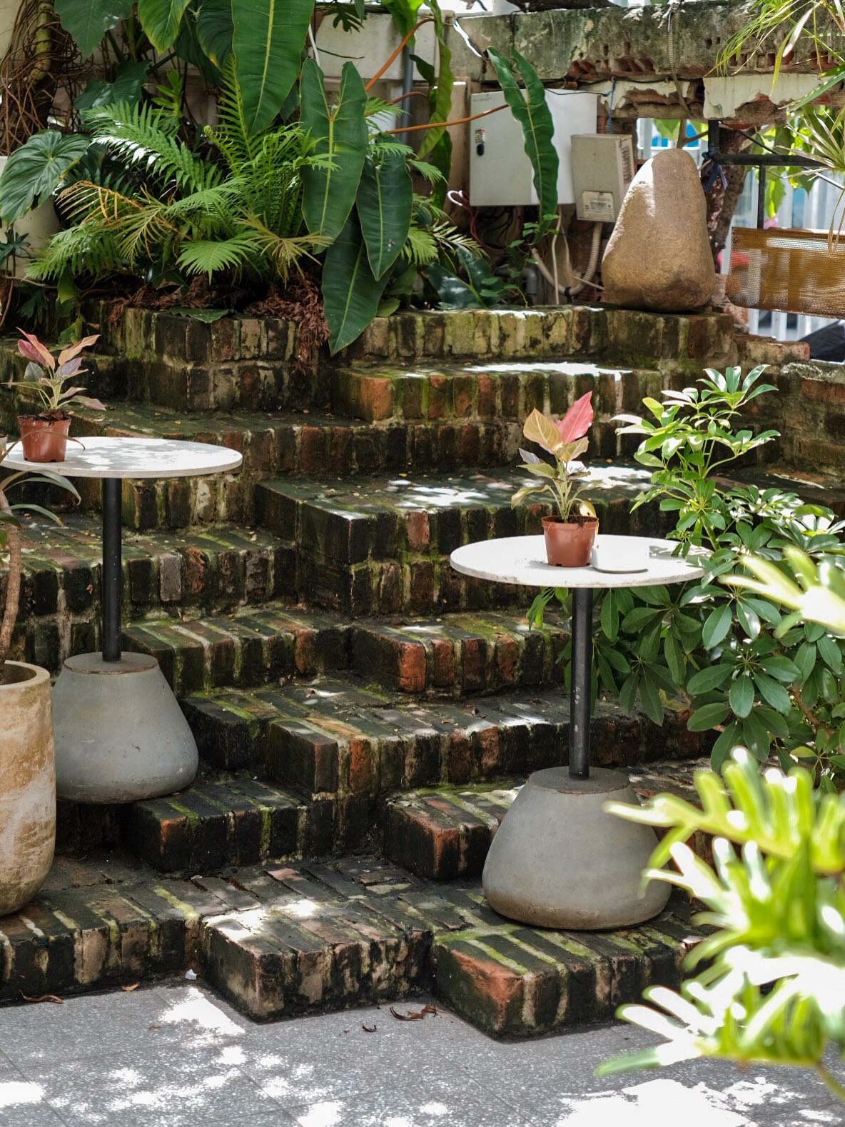 Nằm trong con hẻm yên tĩnh, Oromia gây ấn tượng với không gian xanh mát, được bao phủ bởi nhiều lớp cây và hồ cá Koi tạo điểm nhấn thư giãn.